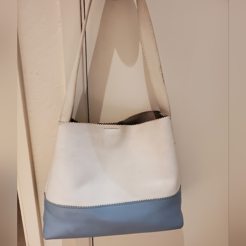 HYPE Modern Color Block Leather Tote Bag Large - Picture 3 of 8